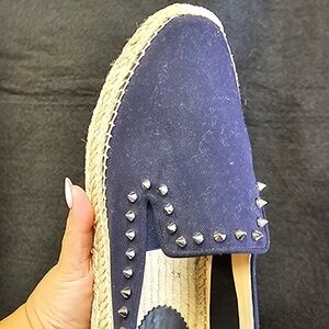 NEW Christian Louboutin Espaboat Flat Toile (Black)